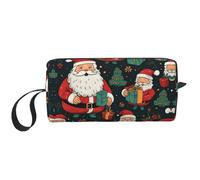 DRTGEDS Neceser de viaje portátil para hombre, con texto en inglés "Merry Christmas", bolsa de afeitado, bolsa pequeña, color blanco, talla única, blanco, One Size