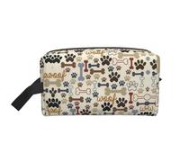 DRTGEDS Neceser portátil de viaje con diseño de pata de perro para hombre, bolsa organizadora de artículos de aseo personal, bolsa de afeitado, bolsa pequeña, huesos de perro paw, Talla única