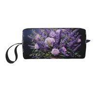 DRTGEDS Neceser portátil para hombre, diseño de ramo de lavanda, bolsa organizadora de artículos de aseo personal, bolsa de afeitado, bolsa pequeña, color blanco, talla única, White, Talla única