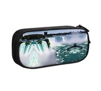 DRTGEDS Niagara - Estuche para lápices de otoño de gran capacidad, estuche para bolígrafos, estuche de papelería para oficina, NEGRO, One Size, Deportivo