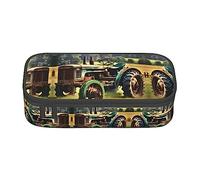 DRTGEDS Old Tractor - Estuche para lápices de gran capacidad con 4 compartimentos para hombres y mujeres