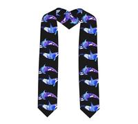 DRTGEDS Orca Killer Whale Print - Estola de graduación para graduado de honor de 182 cm, unisex, para adultos, clase de 2024, Esquina afilada, talla única