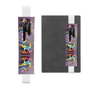 DRTGEDS Origami - Soporte para bolígrafos de piel de PVC, multicolor, con banda elástica colorida, para regalo, soporte desmontable para bolígrafos, blanco, One Size