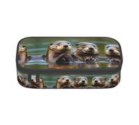 DRTGEDS Otters - Estuche para lápices de gran capacidad con 4 compartimentos para hombres y mujeres