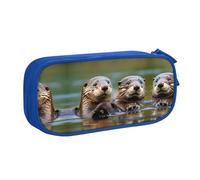 DRTGEDS Otters - Estuche para lápices de gran capacidad, estuche para bolígrafos, estuche de papelería para oficina, Blue, Talla única, Deportivo