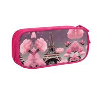 DRTGEDS Paris Street - Estuche para lápices, diseño de la Torre Eiffel de gran capacidad, estuche para bolígrafos, papelería para oficina, Pink, Talla única, Deportivo