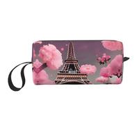DRTGEDS Paris Street - Neceser de la Torre Eiffel para hombre, bolsa organizadora de artículos de aseo portátil, bolsa de afeitado, bolsa pequeña, color blanco, talla única, White, Talla única