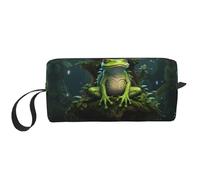 DRTGEDS Peace Frog Tree - Neceser portátil para hombre, organizador de artículos de aseo personal, bolsa de afeitado, bolsa pequeña, color blanco, talla única, White, Talla única