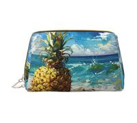 DRTGEDS Pineapple By The Sea - Neceser portátil para hombre, organizador de artículos de aseo personal, bolsa de afeitado, bolsa pequeña, color blanco, talla única, White, Talla única