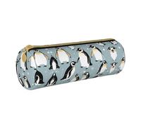 DRTGEDS Pingüino Globo Copo De Nieve Elegante Impresión Lápiz Roll Pouch,Estuche Multifuncional Para Papelería Organizador Para Artesanía, Trabajo