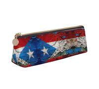 DRTGEDS Puerto Rico papel pintado bandera moda lápiz bolsa portátil, bolsa de lápiz de papelería, bolsa de almacenamiento lindo con cremallera, para oficina, viajes