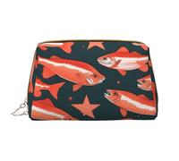 DRTGEDS Salmon - Bolsas de cosméticos para mujer, bolsa de maquillaje pequeña para bolso, bolsa de maquillaje de viaje, Blanco, Talla única