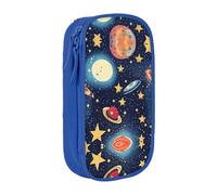 DRTGEDS Starry Sky Universe Space - Estuche para lápices multiranura, bolsa portátil para lápices, estuche de colores para oficina, Blue, Talla única, Deportivo