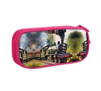 DRTGEDS Steam Little Train - Estuche para lápices de gran capacidad, bolsa para bolígrafos, estuche de papelería para oficina, Pink, Talla única, Deportivo