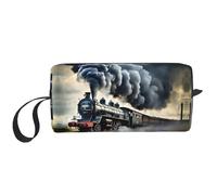 DRTGEDS Steam Train Clouds - Bolsa pequeña con cremallera, mini estuche de transporte de maquillaje de viaje, bolsa de cosméticos, electrónica portátil, Nubes de tren de vapor, Talla única