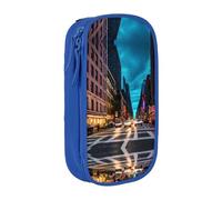 DRTGEDS Streets Of New York City - Estuche para lápices estético, estuche para lápices de colores con cremallera, almacenamiento de artículos de papelería Kawaii, Blue, Talla única, Deportivo