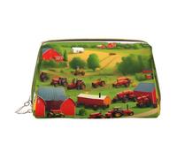 DRTGEDS Tractor Farm - Neceser portátil para hombre, organizador de artículos de aseo personal, bolsa de afeitado, bolsa pequeña, color blanco, talla única, White, Talla única