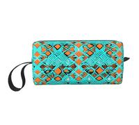 DRTGEDS Turquoise Wonders - Bolsa pequeña con cremallera, mini estuche de transporte de maquillaje de viaje, bolsa de cosméticos, electrónica portátil, Maravillas turquesas, Talla única