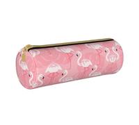 DRTGEDS Verano Flamingo Palm Hojas Elegante Impresión Lápiz Roll Pouch,Estuche Multifunción Para Papelería Organizador Para Artesanía, Trabajo, Blanco 1, One size, Moda