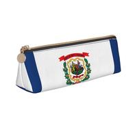 DRTGEDS West Virginia State Flag Fashion Pencil Bolsa Portátil, Bolsa Portátil, Papelería Cremallera Linda Bolsa de Almacenamiento, Para Oficina, Viajes, Blanco 1, One size, Moda