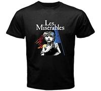 DRtrAERFJ Les Miserables Broadway - Camiseta Negra para Hombre, Talla S a 3XL, Casual y Feliz, Color Negro, L y S