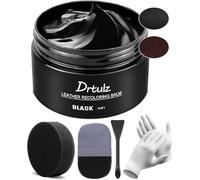 drtulz Bálsamo para recolorear cuero negro, acondicionador restaurador de color de cuero, kits de reparación de cuero para muebles de vinilo, sofá, asientos de coche, zapatos, reparación de color de