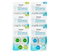 DrTung's Protector de cepillo de dientes a presión (paquete de 6) (los colores pueden variar)