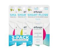 DrTung's Smart Floss, 30 yardas, hilo dental - Los colores naturales de sabor a cardamomo pueden variar (paquete de 3)