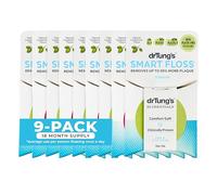 Dr. Tungs Hilo dental natural – Sin PTFE/PFAS, suave y expansible – Sabor cardamomo (paquete de 9)