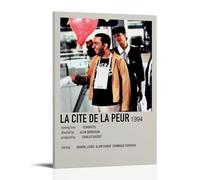 DRU I WQBRBH La Cité De La Peur - Póster estético de pared para sala de estar, dormitorio, pintura decorativa, impresión de portada de 60 x 90 cm, estilo marco