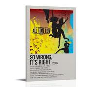 DRU I WQBRBH Póster de pared estético So Wrong, It's Right By All Time Low para sala de estar, dormitorio, pintura decorativa impresa, 50 x 75 cm, estilo marco