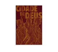 DRU I WQBRBH Póster estético de la película Ciudad de Dios para sala de estar, dormitorio, pintura decorativa, impresión de 40 x 60 cm, estilo sin marco