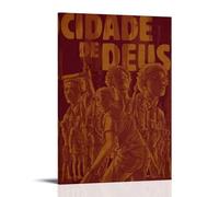DRU I WQBRBH Póster estético de la película Ciudad de Dios para sala de estar, dormitorio, pintura decorativa, impresión de cubierta de 30 x 45 cm, estilo marco