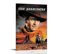 DRU I WQBRBH Póster estético de la película The Searchers para sala de estar, dormitorio, pintura decorativa impresa, 50 x 75 cm, estilo marco