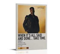DRU I WQBRBH Póster estético de pared con texto en inglés "When It's All Said And Done... Take Time - Giveon Aesthetic Wall Art para sala de estar, dormitorio, pintura decorativa, impresión de 30 x 45