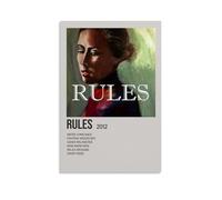 DRU I WQBRBH Rules by Alex G - Póster estético de pared para sala de estar, dormitorio, pintura decorativa impresa, 50 x 75 cm, estilo sin marco