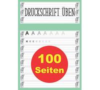 Druckschrift üben: Druckbuchstaben schreiben lernen | Schreiblernheft DIN A4 zum Üben von ABC Buchstaben