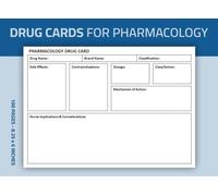 Drug Cards for Pharmacology: Nursing Student Drug Card Book | Medication Note Organizer | 100 Pages Double-Sided