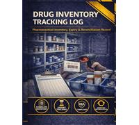 Drug Inventory Tracking Log Book: DEA 21 CFR 1304 & USP 800 Compliant Perpetual Inventory Record | Pharmacy & Healthcare Medication Tracker