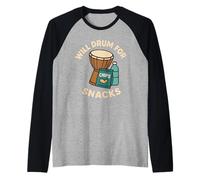 Drum Circle Música Espiritual Ritmo Tribu Tambores inclusivos Camiseta Manga Raglan