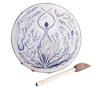 Drum de chamán - tambor de tambor de mano espiritual, gatillo de tambor | Práctica de meditación, chamanismo, decoración hecha a mano para amantes de la música artesanías
