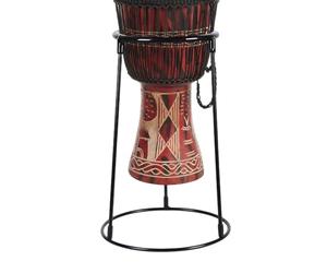 Drum Floor Stand, Adjustable Carbon Steel African Drum Rack, Black Percussion Stand, Musical Instrument Supplies Adults, Beginners, Musicians, Ideal for Drumming Sessions