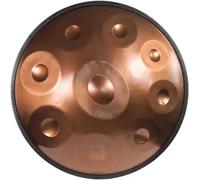Drum in D Minor 9 Notes - Batería de acero de 22 pulgadas (432 Hz, con bolsa de mano suave, 2 carteras, soporte de mano, para sanación de sonido, meditación personal, dorado)