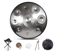 Drum In D Minor 9 Notes Steel Handpan Instrument 432Hz Handpan Drum With Soft Handpan Bag, 2 Handpan Mallets, Handpan Stand, For Sound Healing, Personal Meditation