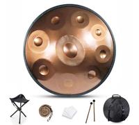 Drum In D Minor 9 Notes Steel Handpan Instrument 432Hz Handpan Drum With Soft Handpan Bag, 2 Handpan Mallets, Handpan Stand, For Sound Healing, Personal Meditation