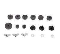 Drum Kit Secure Grip Felt Pad Set | Wing Nuts, Stand Sleeves & Cymbal Washers Replacement | Secure Cymbal Installation/Noise Reduction/Drum Accessories (Gray)