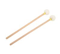 Drum Mallet Accessory 2pcs Cabeza de Fieltro Pandier Maple Pandle Drum para Batería Profesional (YELLOW)