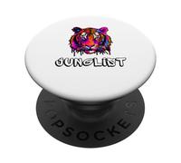 Drum N Bass Junglist EDM Rave Dance Music Jungle Lion Raver PopSockets PopGrip Adhesivo