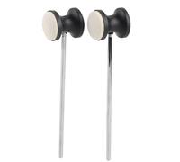 Drum Pedal Beater Replacement | 2 - Pack Felt Head & Stainless Steel Handle | Sturdy Mallet for Bass Drum Pedal/Percussion Accessories