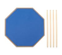 Drum Practice Pad de 8 Pulgadas, Alfombrilla de Goma para Práctica Silenciosa con 2 Pares de Baquetas, Naranja - Rebote Realista, Antideslizante y Portátil para Bateristas (Azul)